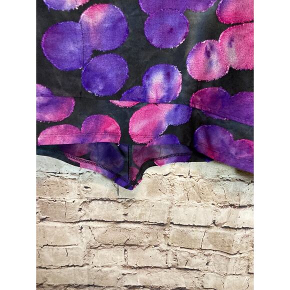 LOGO Lori Goldstein Tunic Top Womens‎ Large Purple Watercolor Tetured Polka Dots - Picture 15 of 15